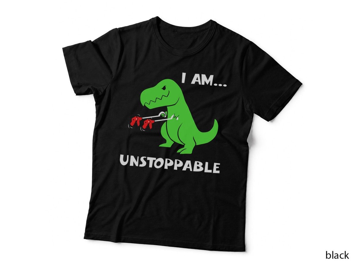 T-Rex Dinosaur I Am Unstoppable T-Shirt Xmas