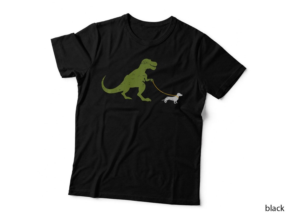 T-Rex Weiner Weenie Dachshund Dog Christmas Dogs Dinosaur T-Shirt