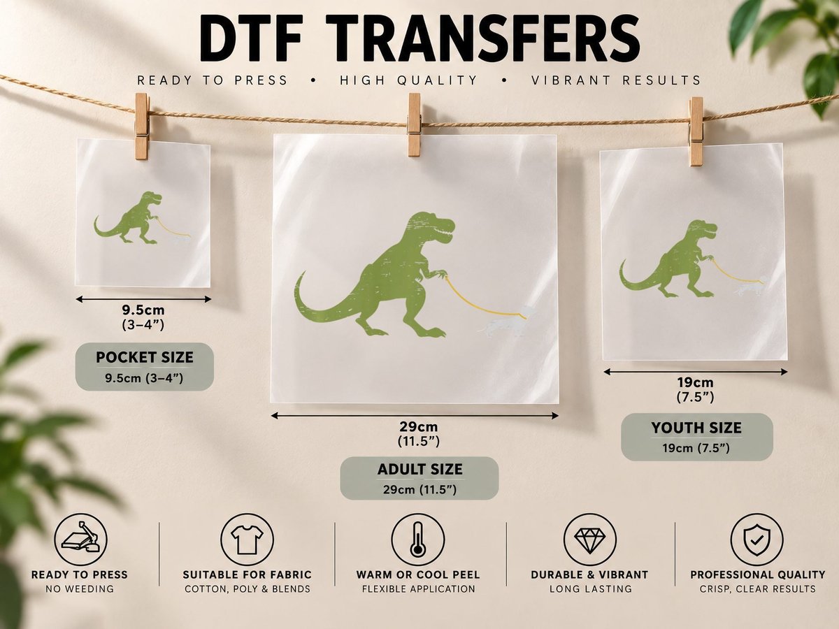 T-Rex Weiner Weenie Dachshund Dog Christmas Dogs Dinosaur DTF Transfer Iron On