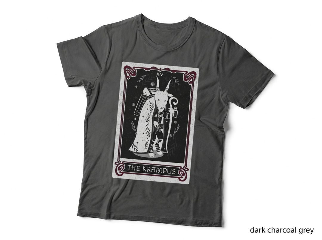 The Krampus Tarot Card. Christmas Occult Goth Dark Magic T-Shirt