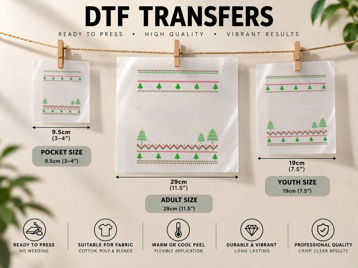 Ugly Christmas for Swimming Lovers Funny Ugly DTF Transfer Iron On