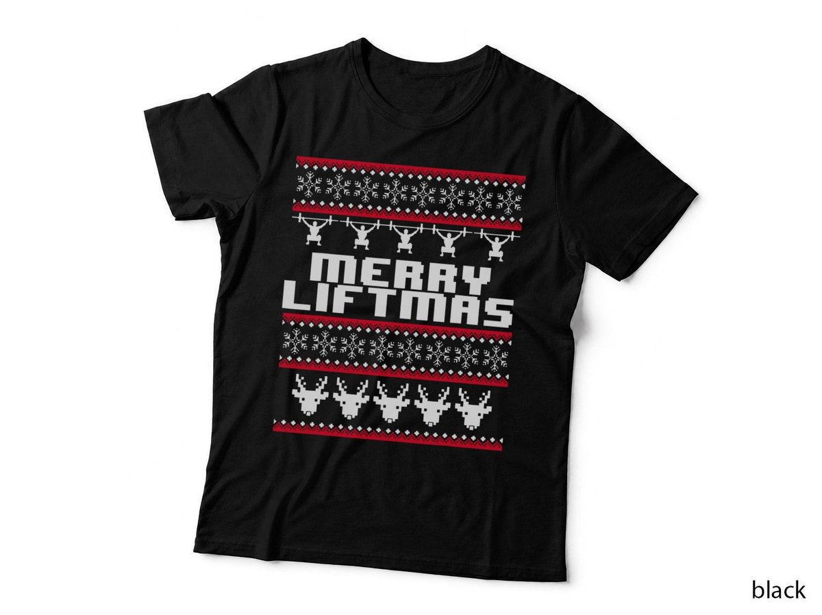 Ugly Christmas Workout Shirt Merry Liftmas Funny Gym Rat T-Shirt