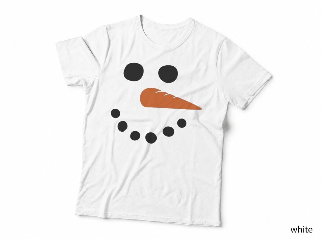 Winter Snowman Face T-Shirt