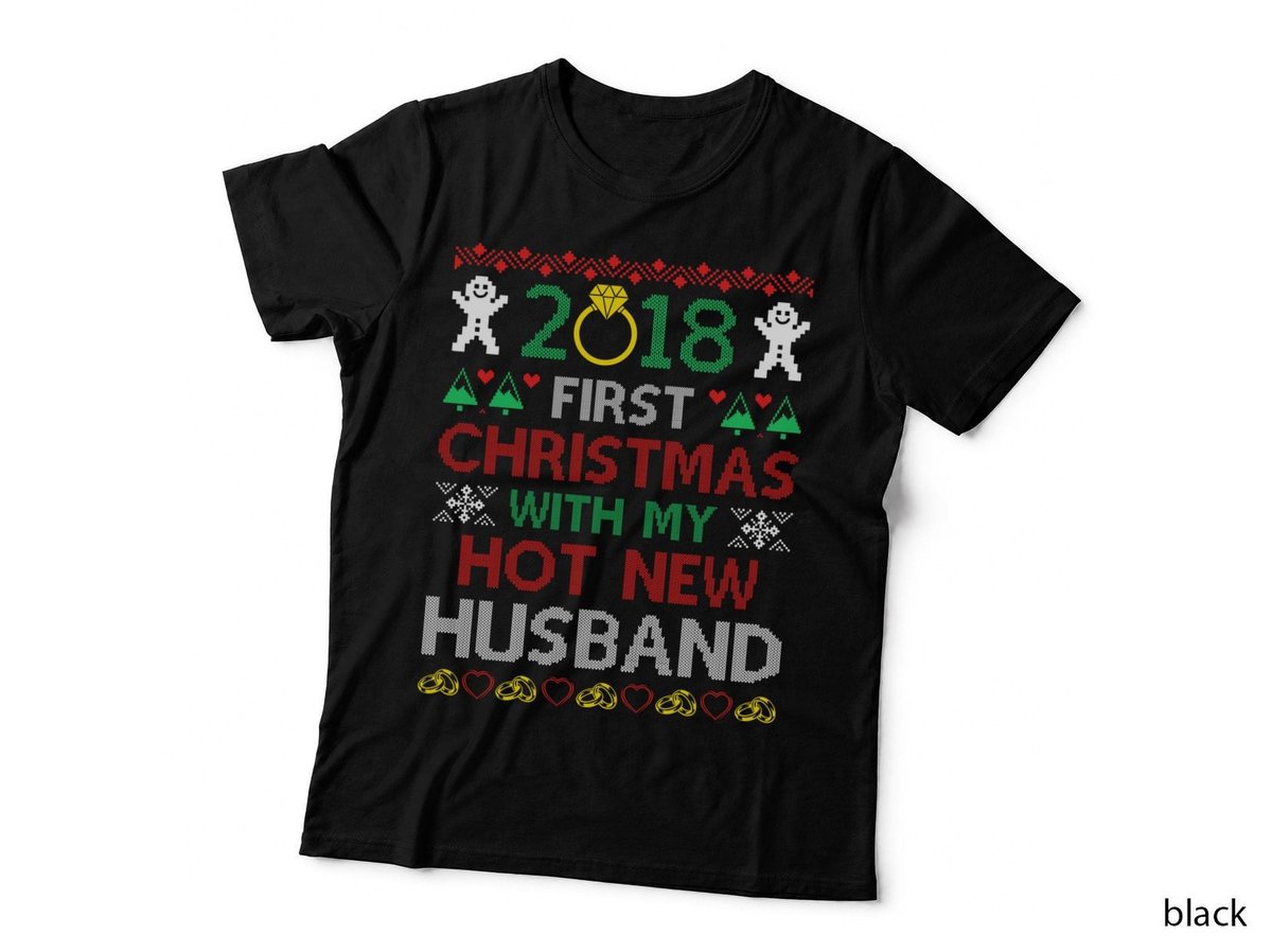 2018 Christmas with My Hot New, Holiday Party, Festive Fashion T-Shirt