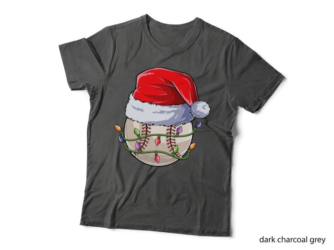 Baseball Christmas Boys Apparel, Funny Christma Santa Sport T-Shirt