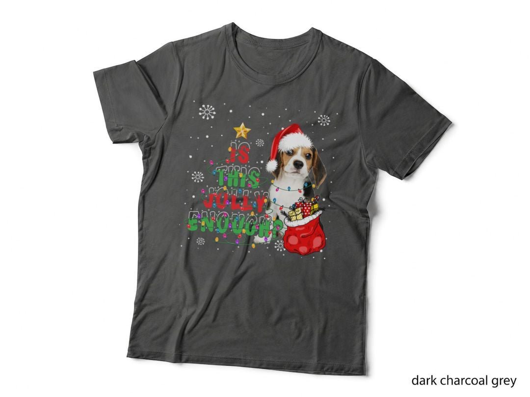 Beagle Christmas T-Shirt, Festive Holiday Design, Pet Lover Apparel
