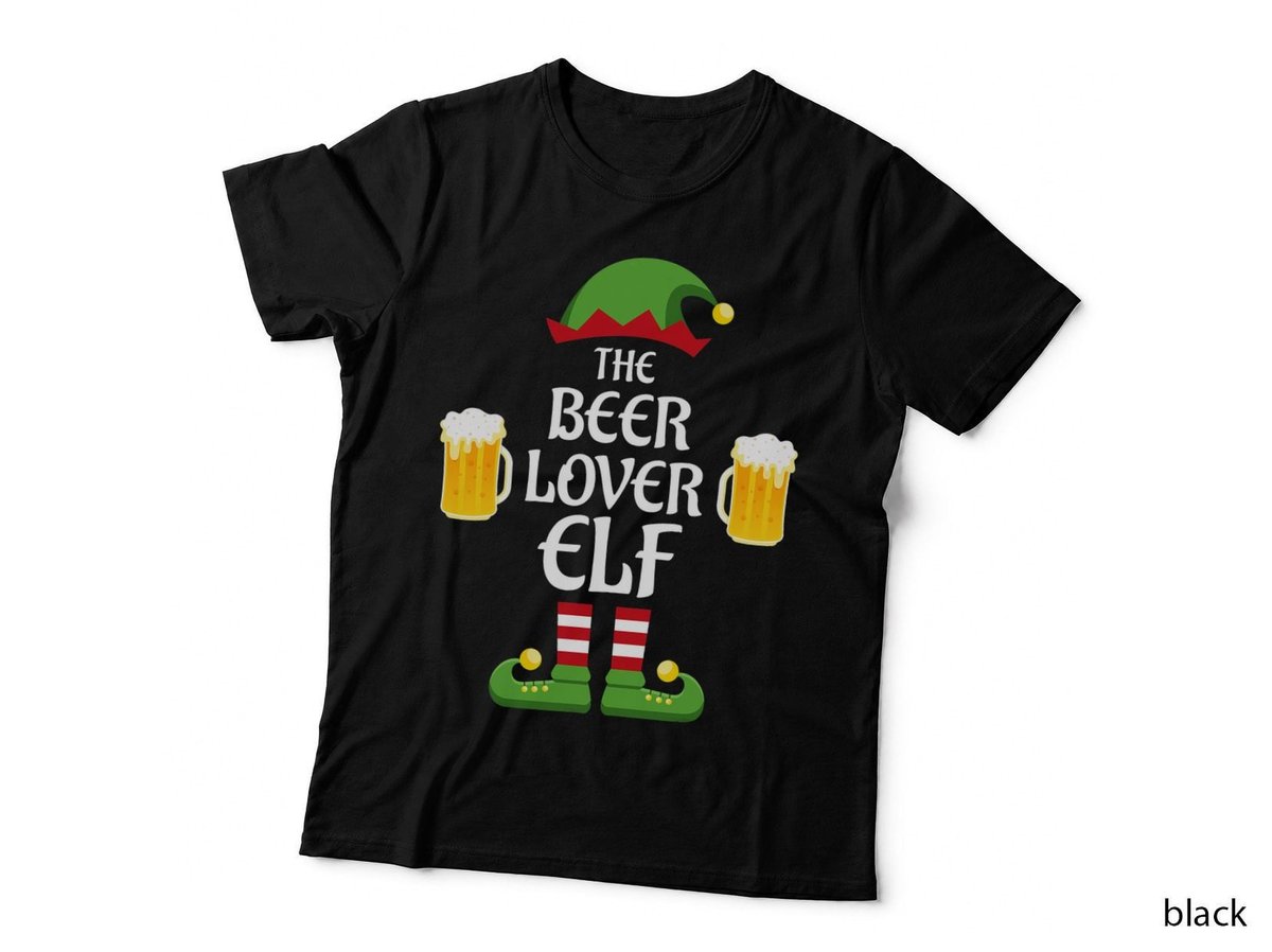 Beer Lover Elf Family Matching Group Christmas T-Shirt
