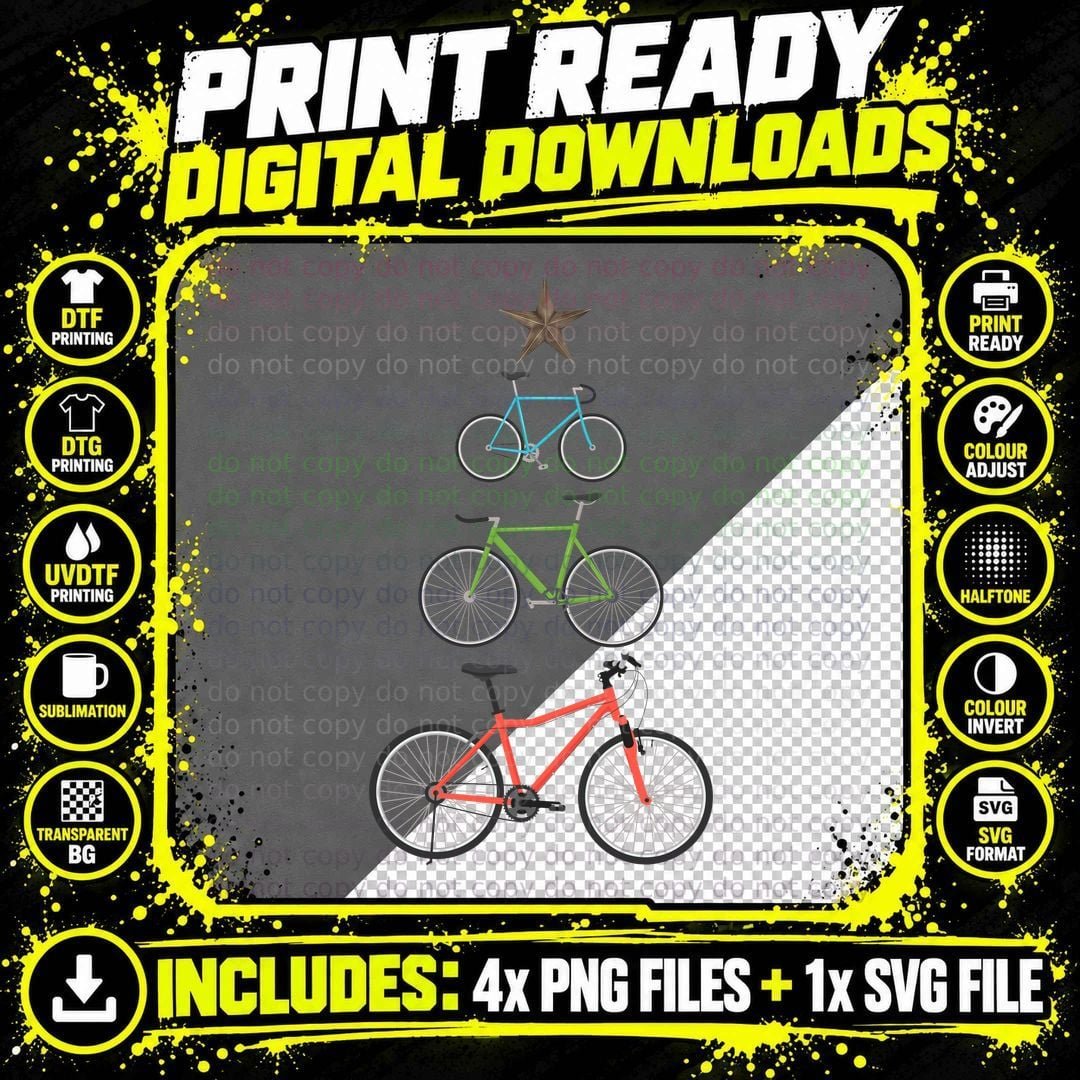 Bicycle Christmas Tree T-Shirt, Festive Bike Print Png SVG Digital Bundle