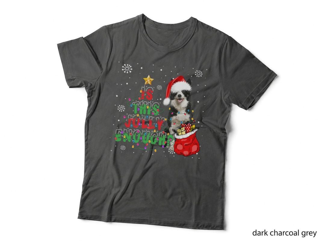 Border Collie Christmas T-Shirt, Festive Holiday Design, Pet Lover Apparel