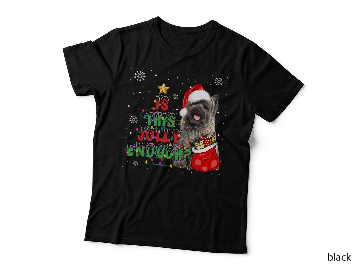 Cairn Terrier Christmas T-Shirt, Festive Holiday Design, Pet Lover Apparel