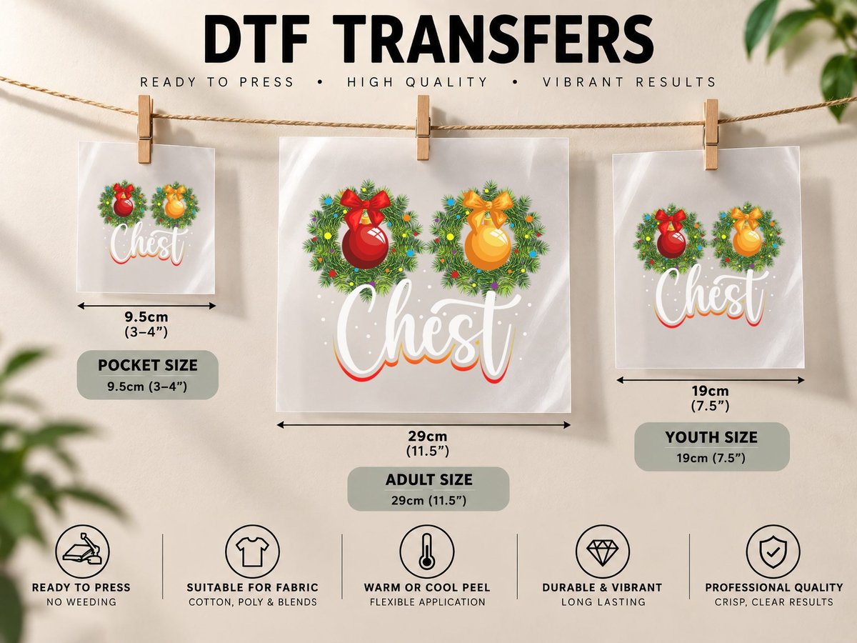 Chest Nuts Christmas Funny Couples Christmas Chestnuts DTF Transfer Iron On