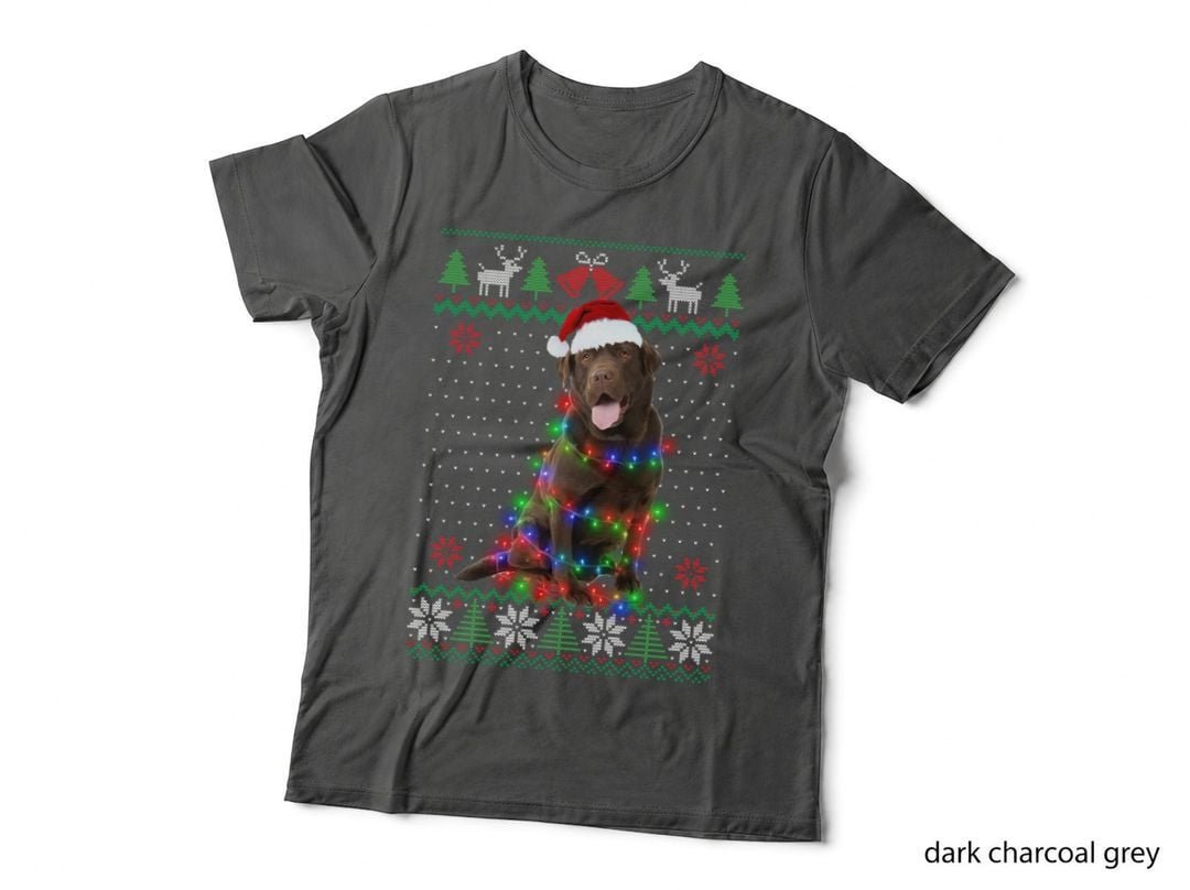 Chocolate Lab Dog Ugly Sweater Christmas Puppy Dog Lover Sweatshirt T-Shirt