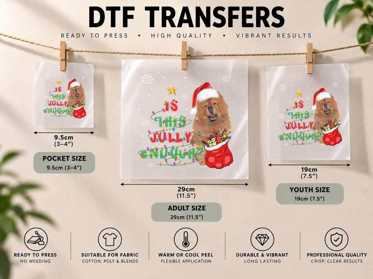 Chow Christmas Tree, Festive Holiday Style, Pet Lover DTF Transfer Iron On