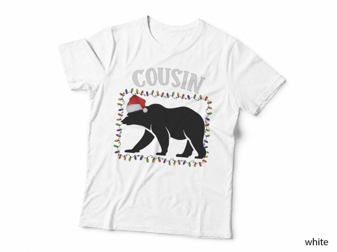 Christmas Bear Santa Hat T-Shirt, Festive Holiday Print, Pet Lover Apparel