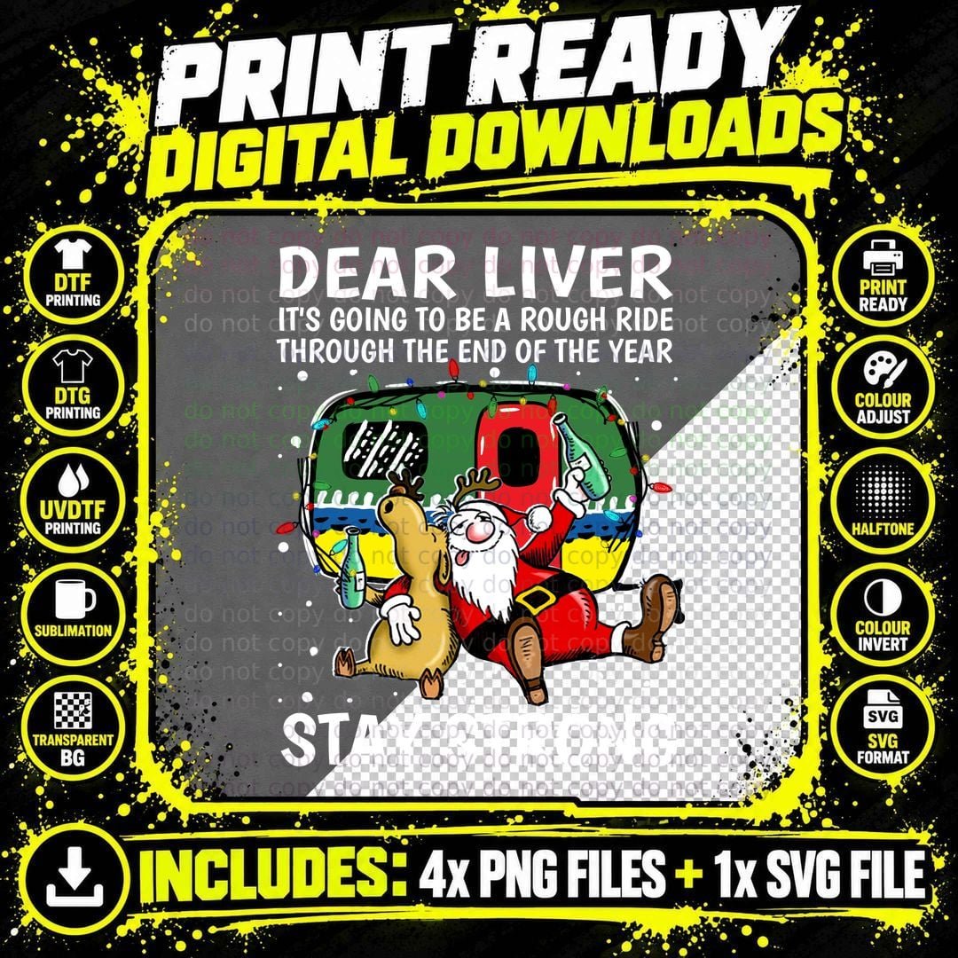 Christmas Camping Santa T-Shirt, Festive Holiday Print Png SVG Digital Bundle