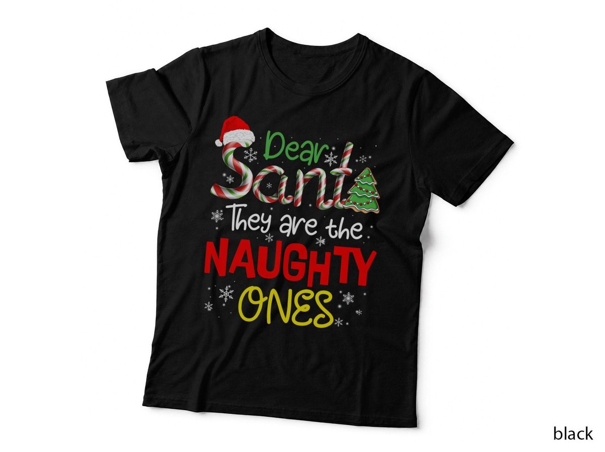Christmas Candy Cane Santa T-Shirt, Festive Holiday Style, Xmas Gift Idea