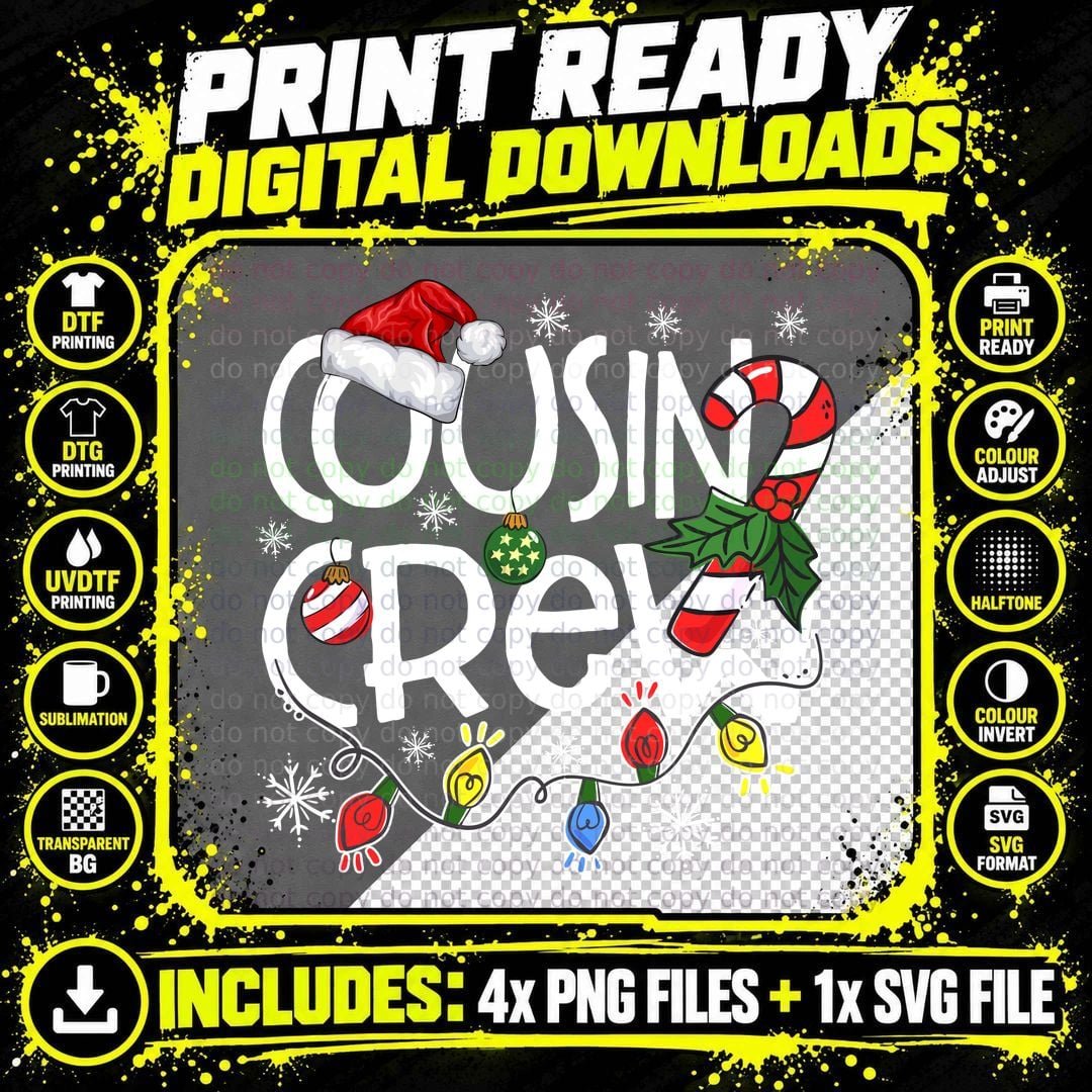 Christmas Candy Cane T-Shirt, Festive Holiday Print Png SVG Digital Bundle