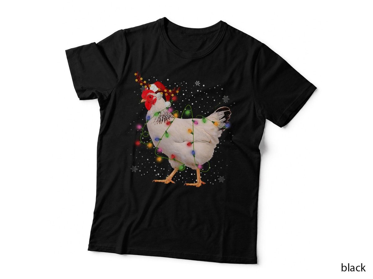Christmas Chicken T-Shirt, Festive Holiday Design, Pet Lover Apparel