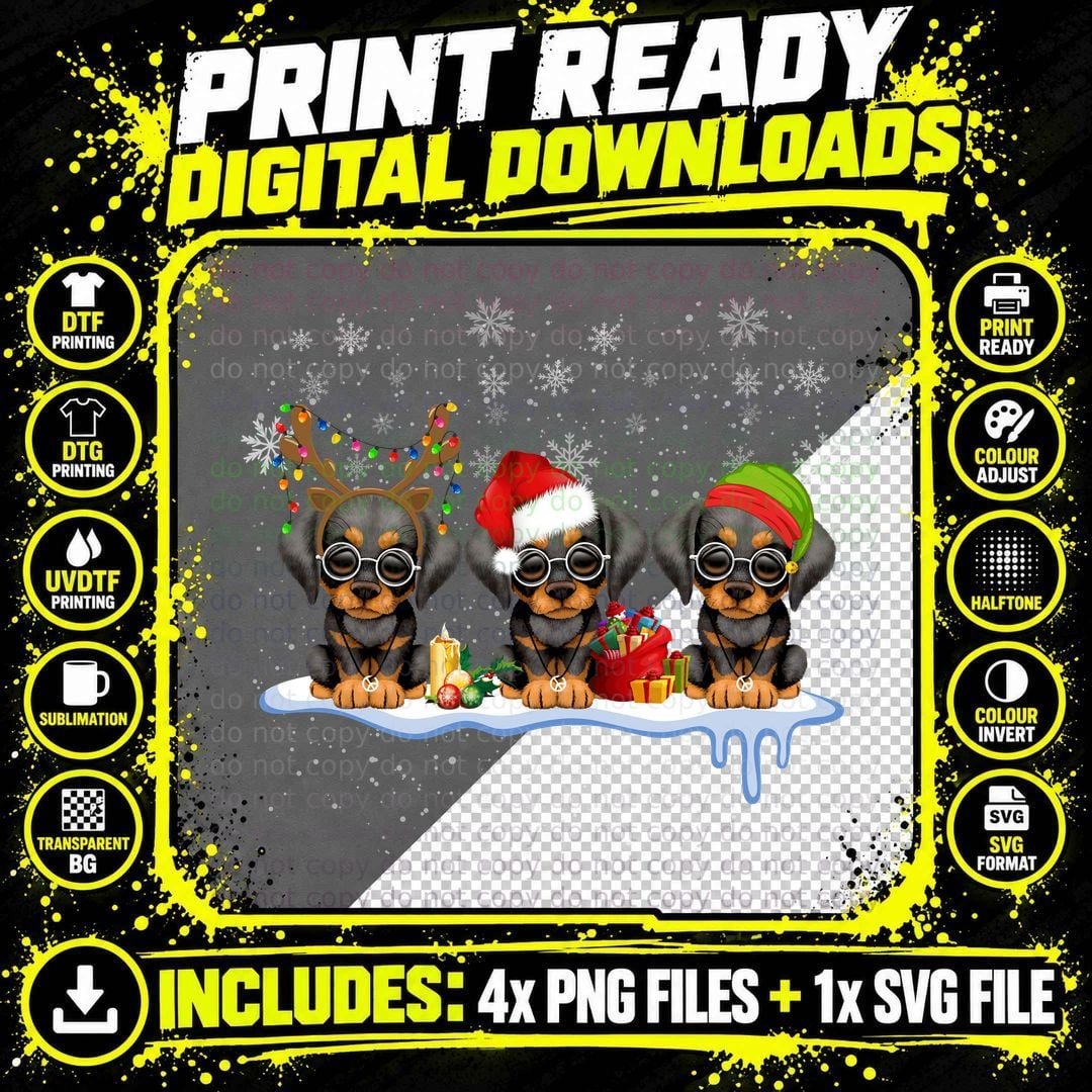 Christmas Dachshund T-Shirt, Festive Pet Design Png SVG Digital Bundle