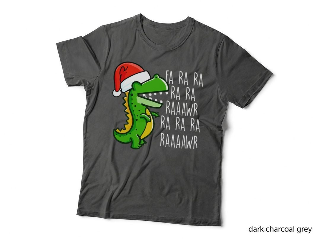 Christmas Dinosaur T-Shirt, Festive Holiday Design, Pet Lover Apparel