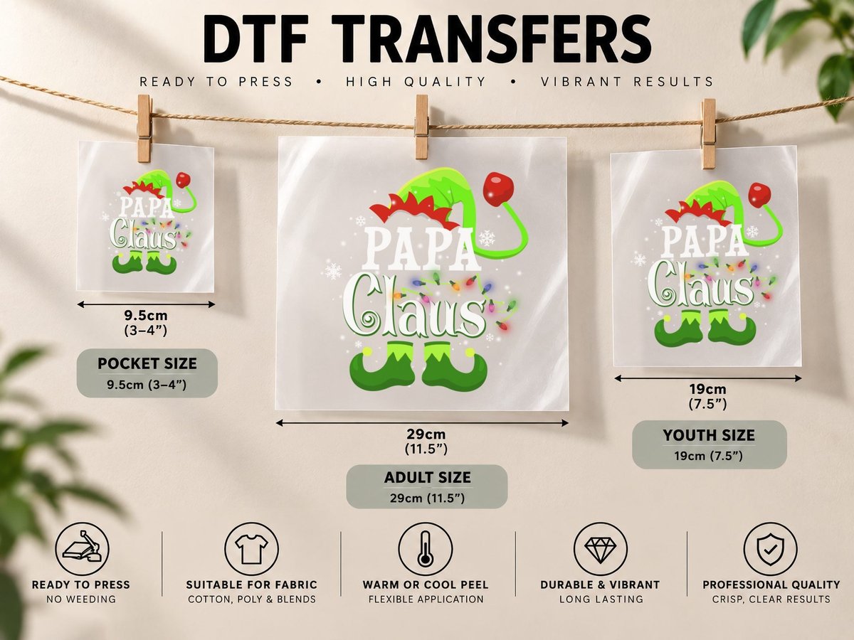 Christmas Elf Hat, Festive Holiday Design DTF Transfer Iron On