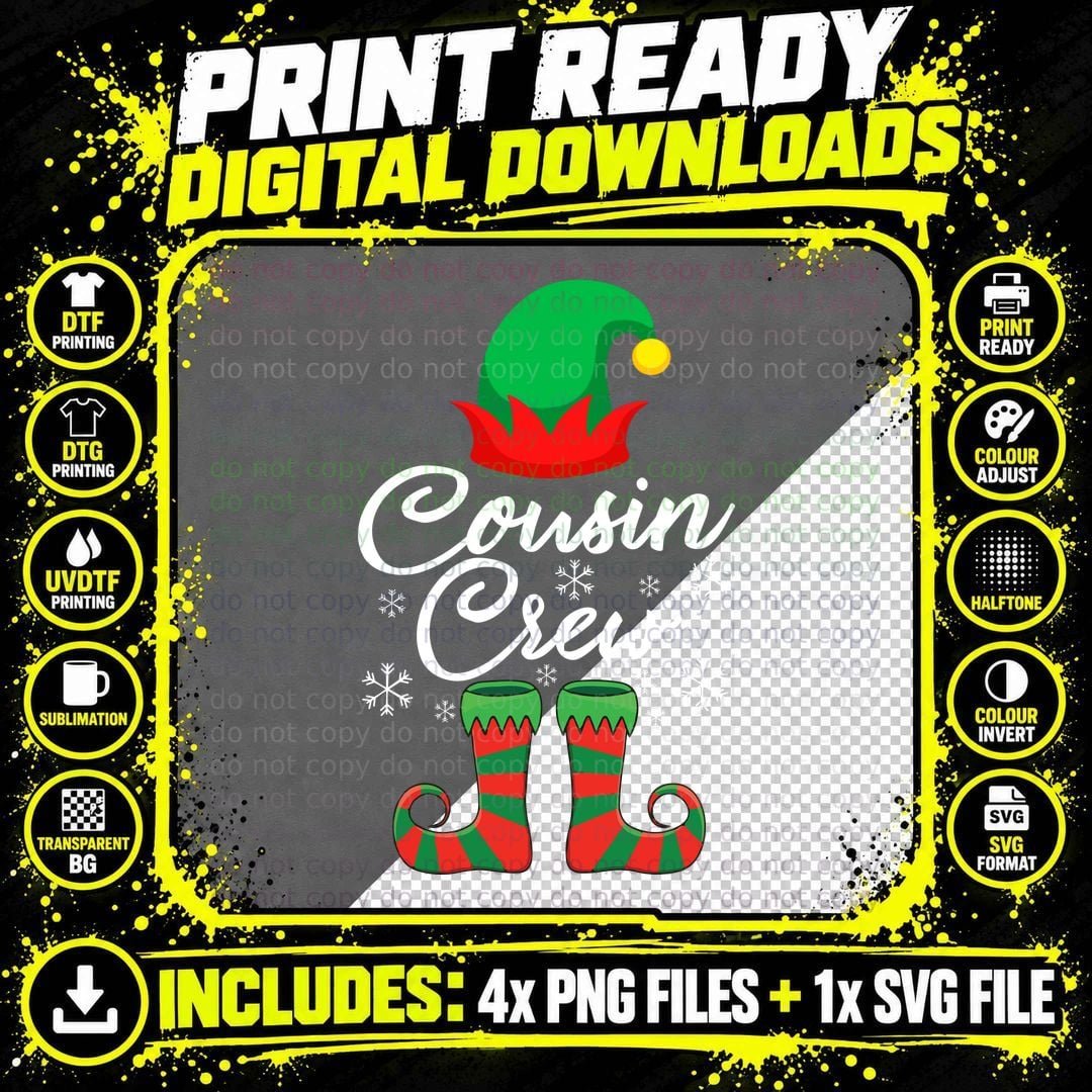 Christmas Elf Hat T-Shirt, Festive Holiday Theme Png SVG Digital Bundle