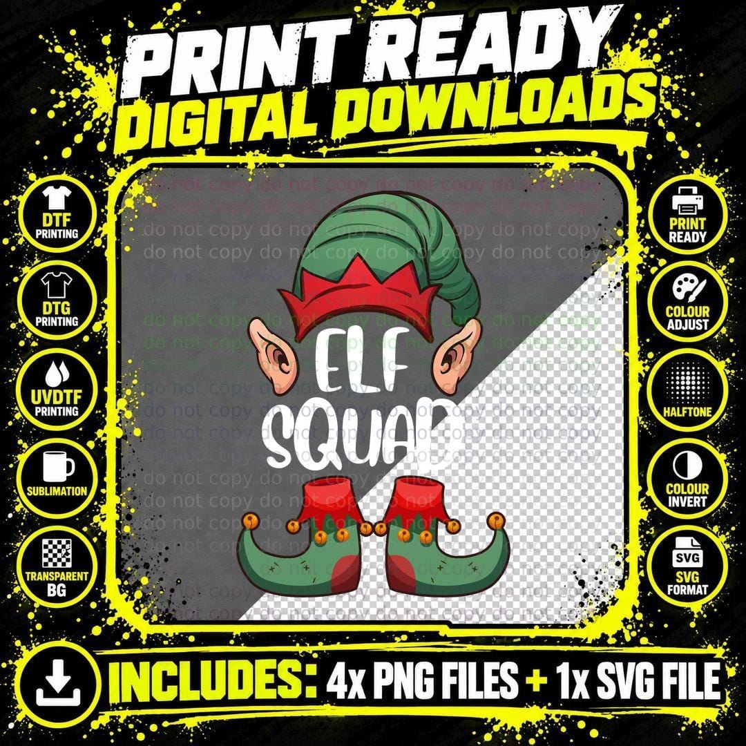 Christmas Elf Hat T-Shirt, Festive Holiday Theme Png SVG Digital Bundle