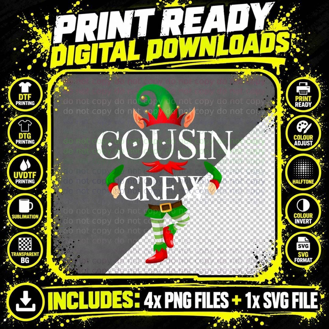 Christmas Elf T-Shirt, Festive Holiday Theme Png SVG Digital Bundle