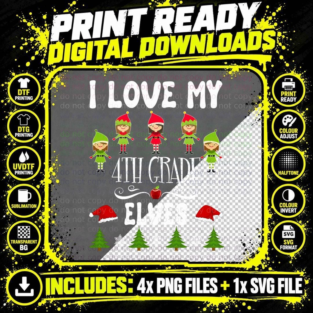 Christmas Elves T-Shirt, Holiday Cheer Design Png SVG Digital Bundle