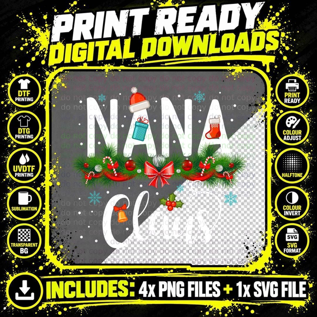 Christmas Garland T-Shirt, Festive Holiday Theme Png SVG Digital Bundle