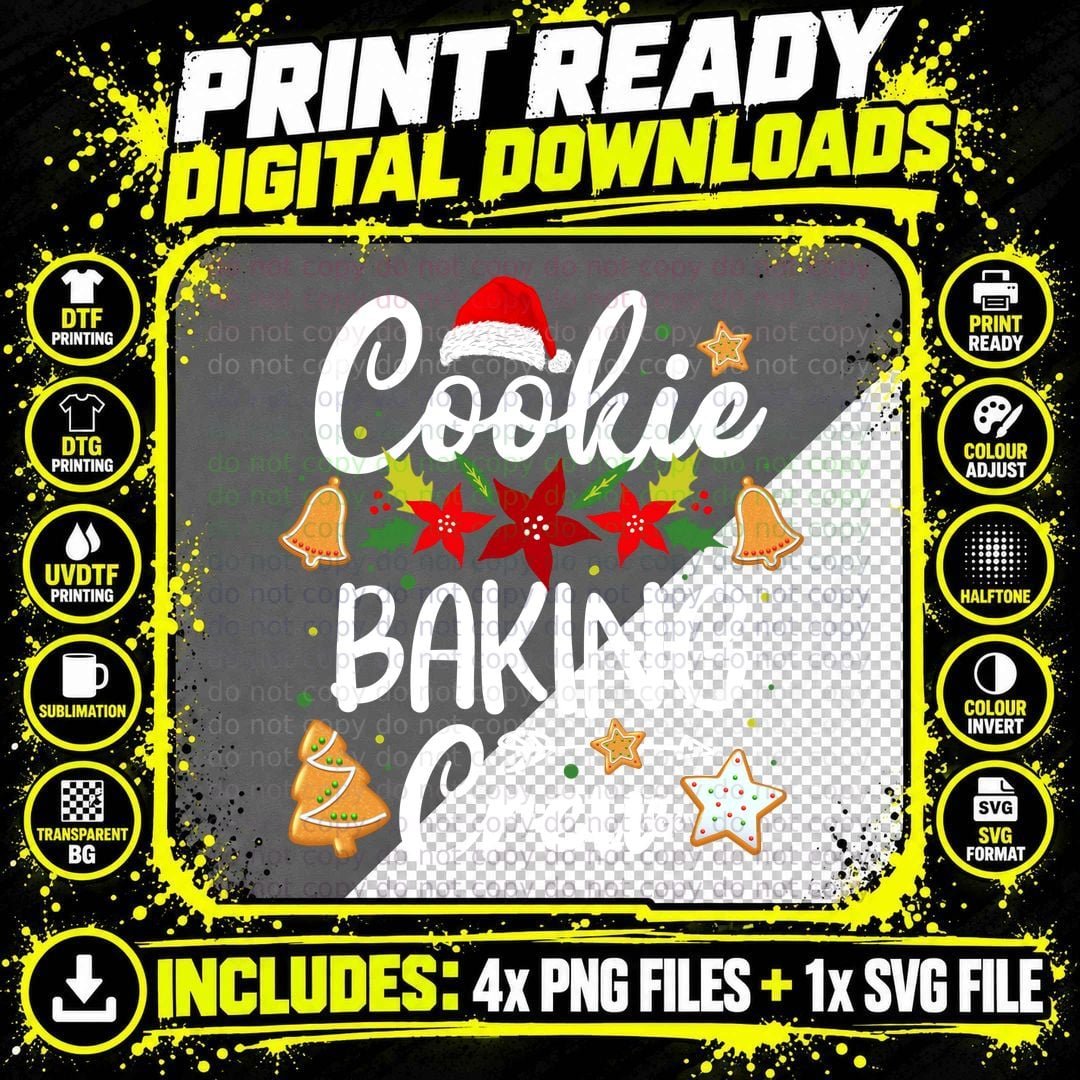 Christmas Gingerbread Cookie T-Shirt Png SVG Digital Bundle