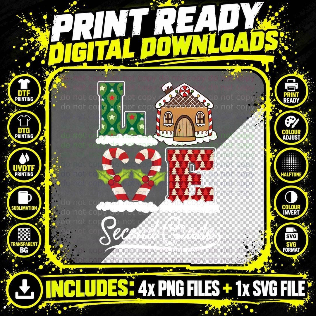 Christmas Gingerbread House T-Shirt Png SVG Digital Bundle