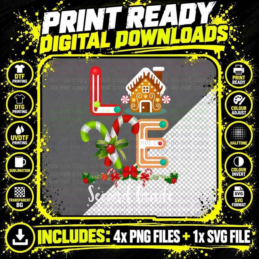 Christmas Gingerbread House T-Shirt Png SVG Digital Bundle