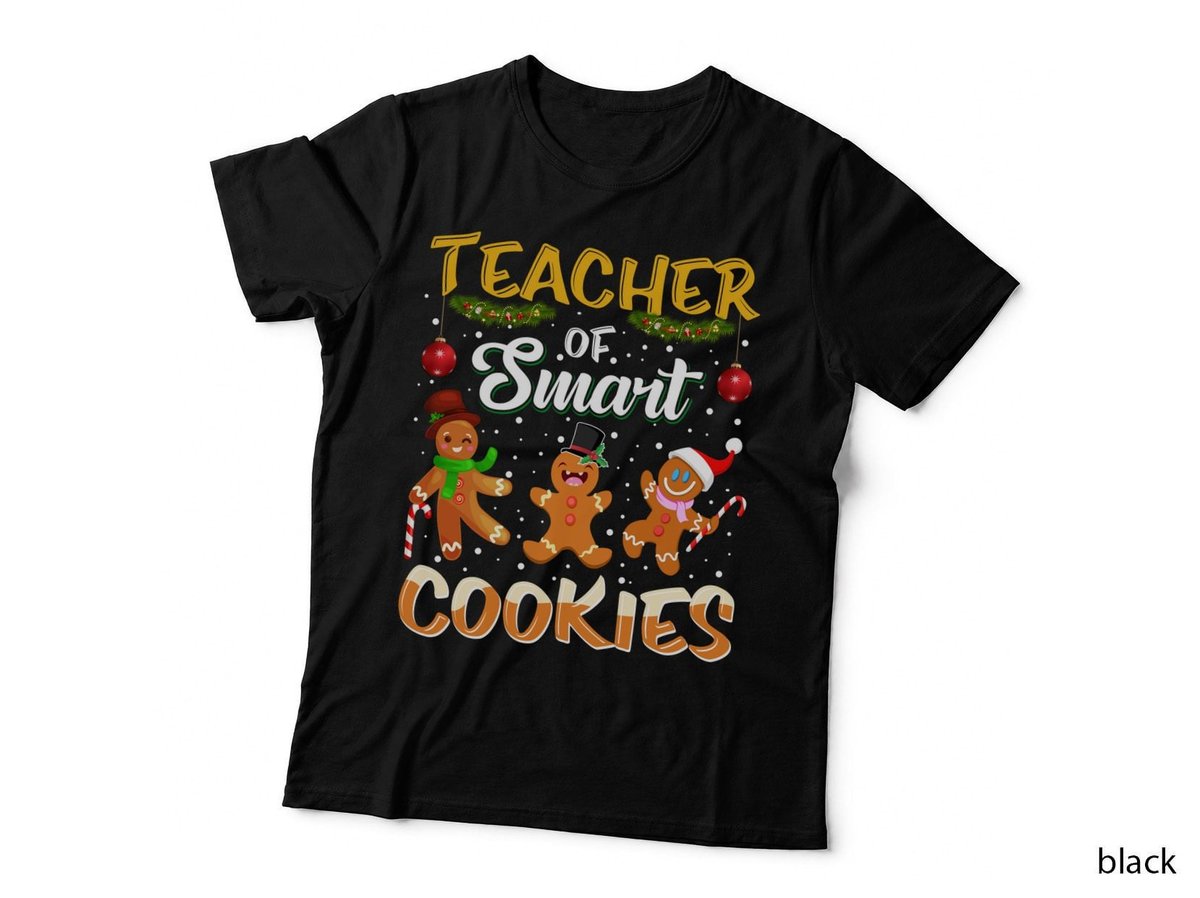 Christmas Gingerbread Man T-Shirt, Festive Holiday Style, Teacher Gift Idea