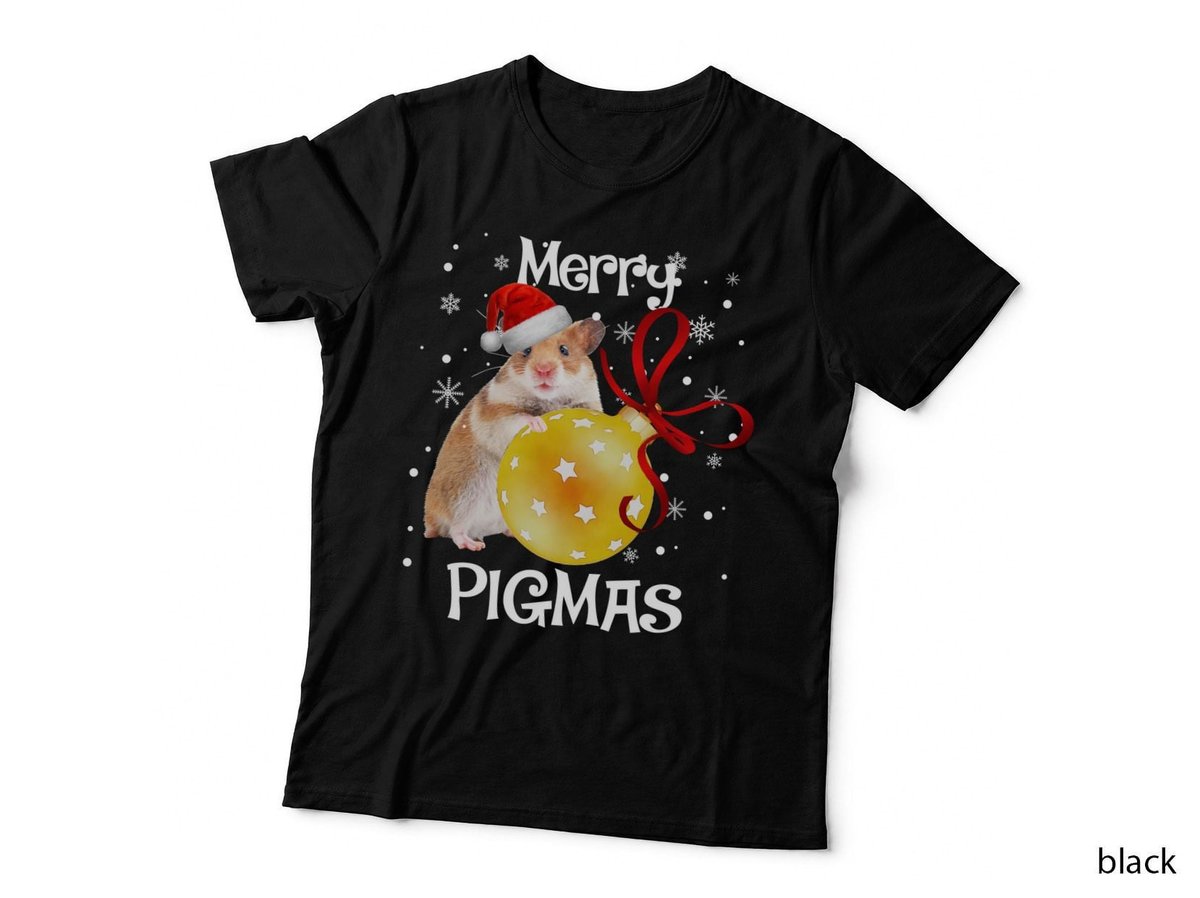 Christmas Hamster Ornament T-Shirt, Festive Animal Print, Pet Lover Apparel