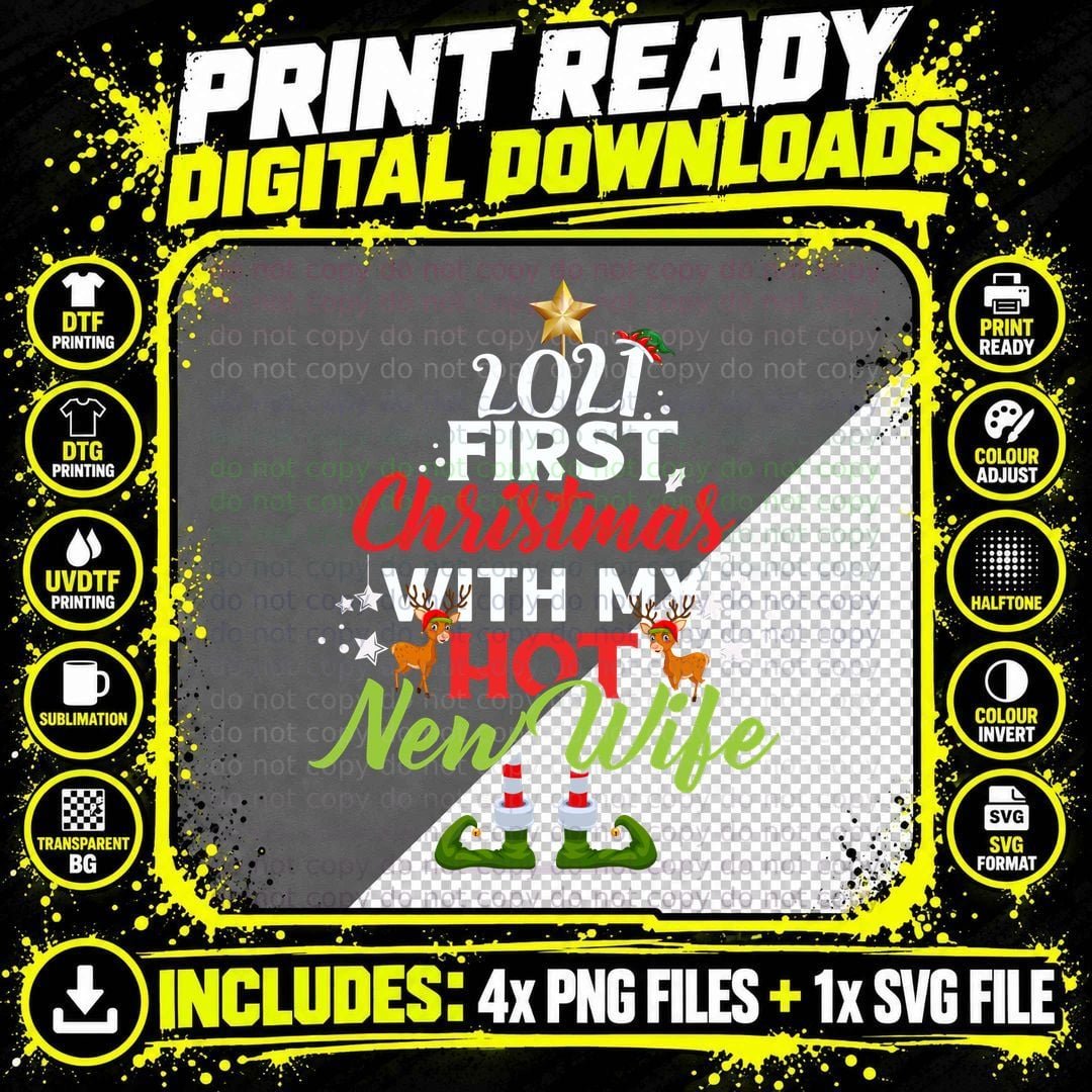Christmas Hot New Wife T-Shirt, Holiday Humor Png SVG Digital Bundle