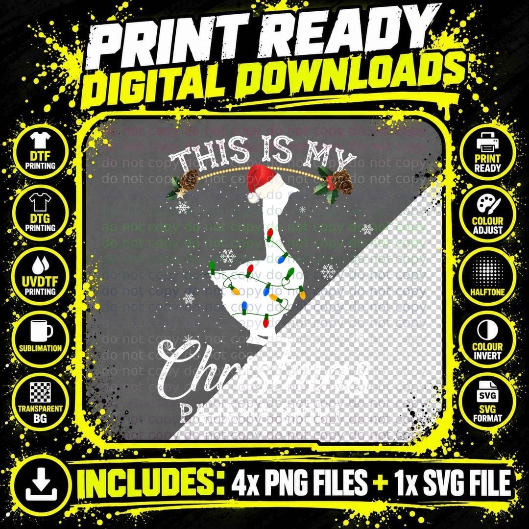 Christmas Lights Santa Hat T-Shirt Png SVG Digital Bundle