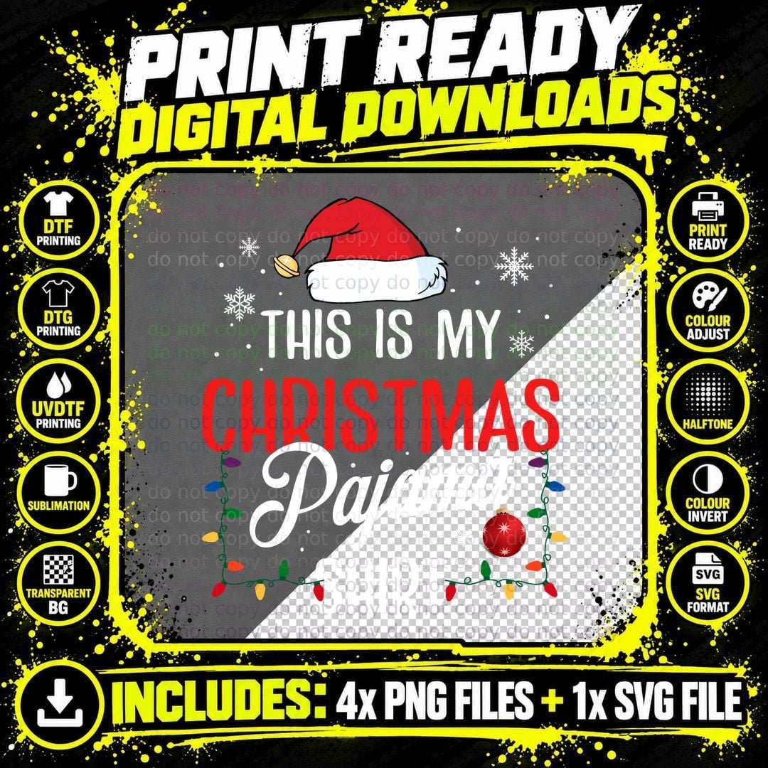 Christmas Lights T-Shirt, Festive Holiday Style Png SVG Digital Bundle
