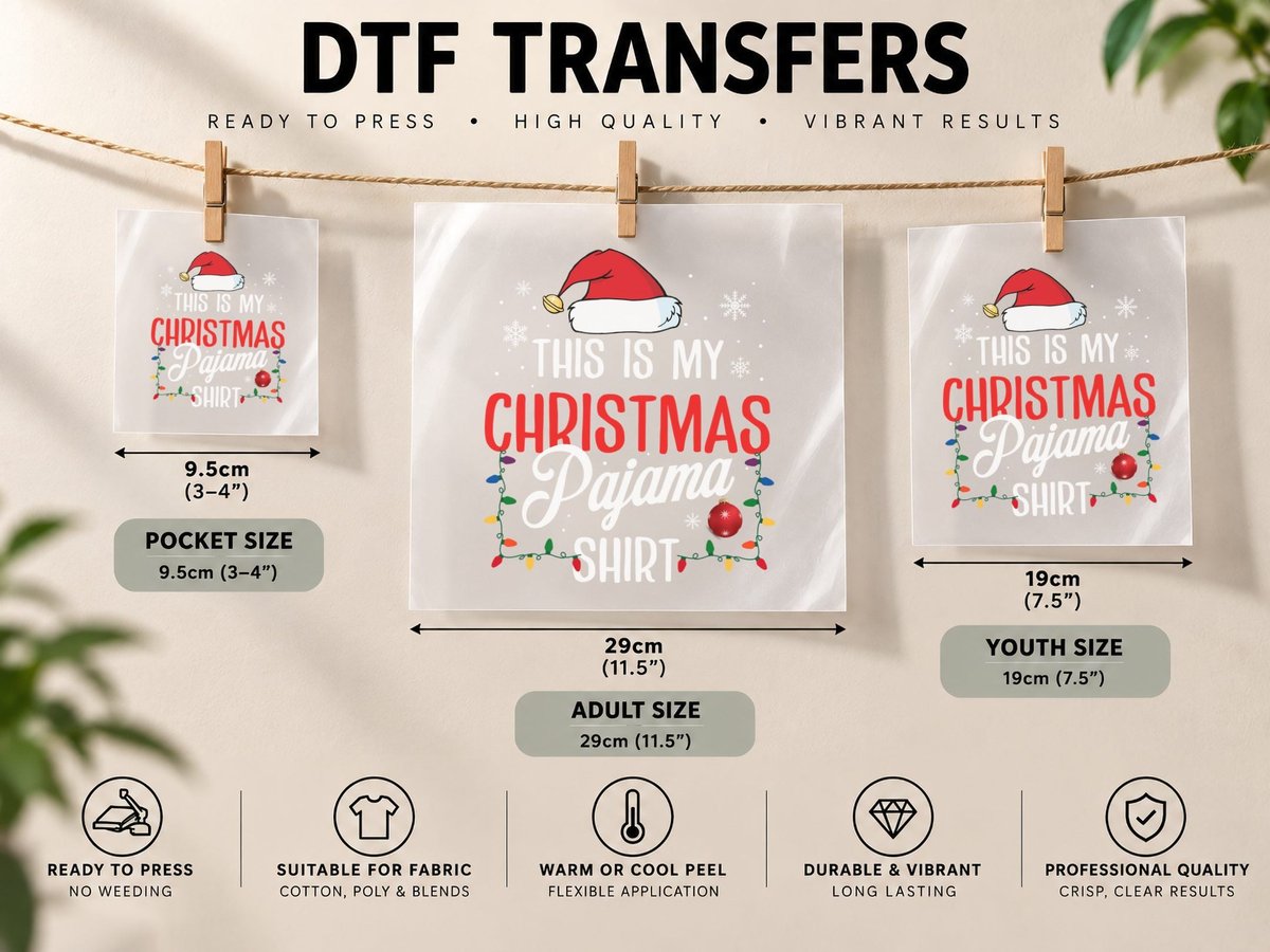 Christmas Lights, Festive Holiday Style DTF Transfer Iron On