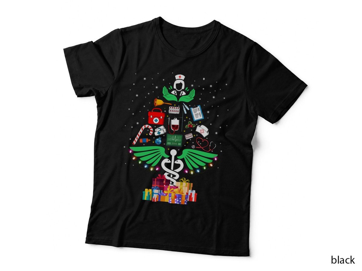 Christmas Medical Angel T-Shirt, Festive Healthcare Theme
