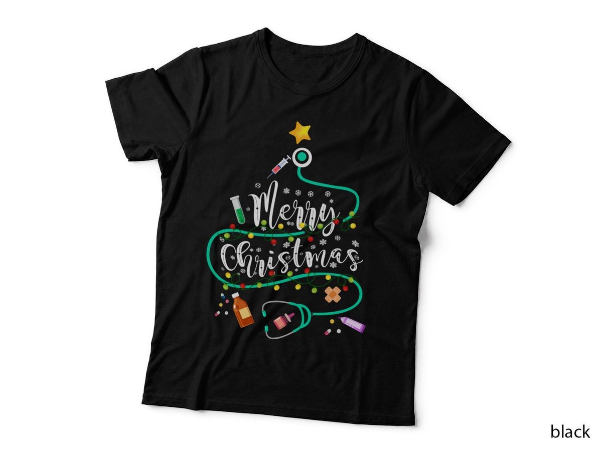 Christmas Medical Tree T-Shirt, Festive Healthcare Theme, Holiday Gift Idea