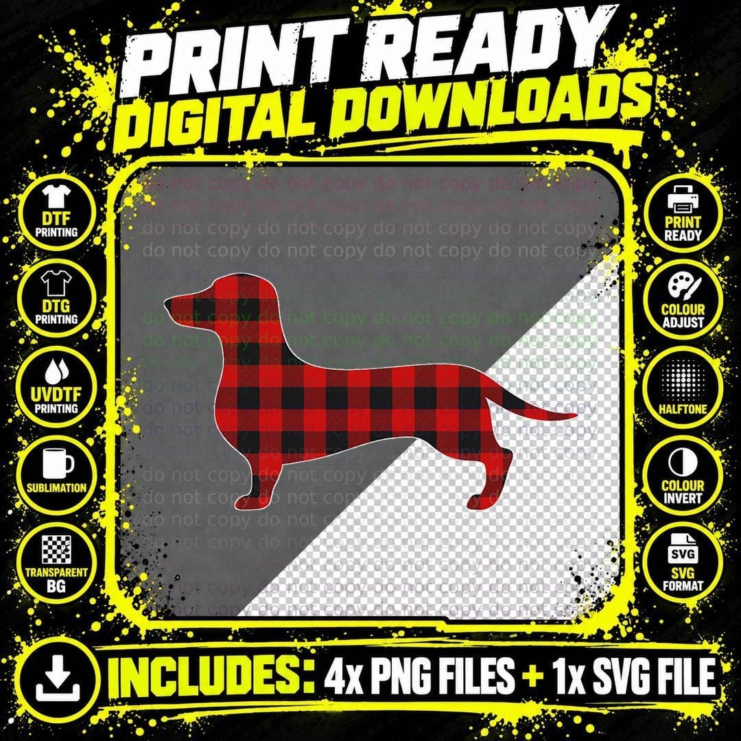 Christmas Pajama Dachshund Dog Tee Dogs Pajamas Xmas Png SVG Digital Bundle