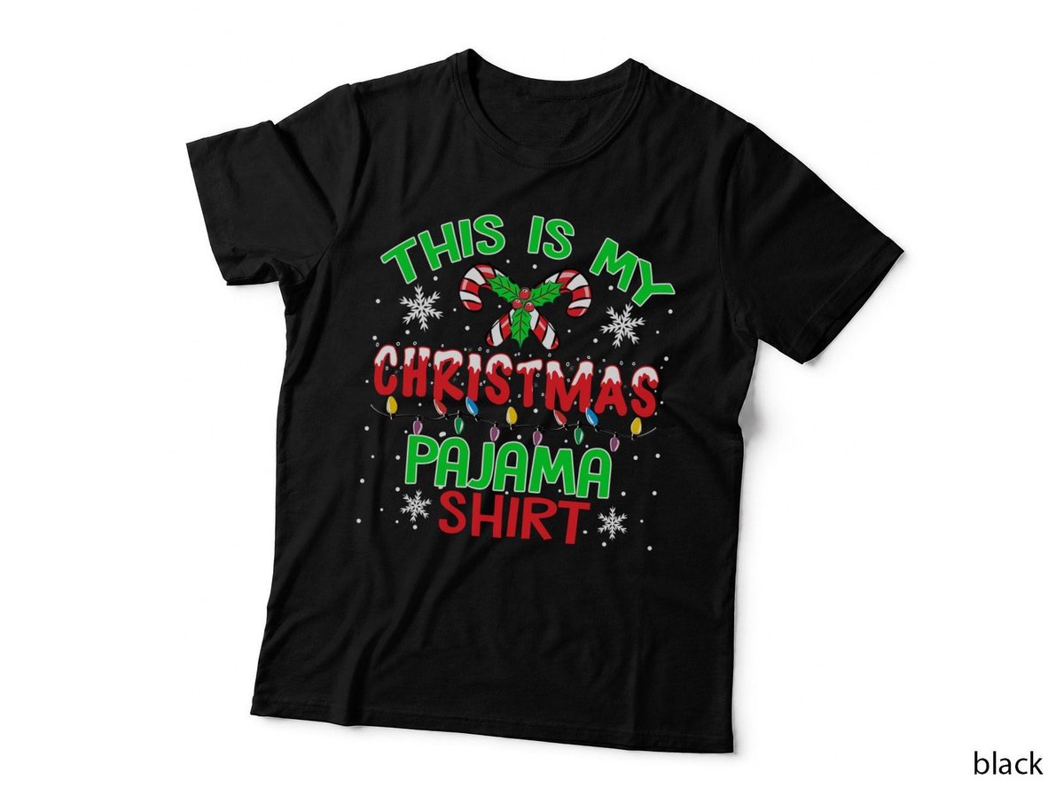 Christmas Pajama Shirt, Festive Holiday Design, Xmas Gift Idea T-Shirt