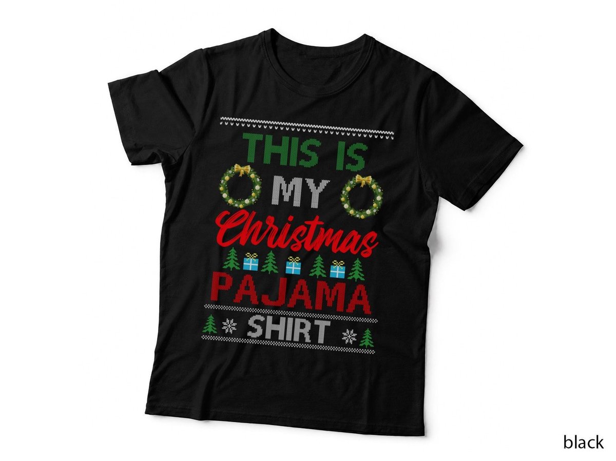 Christmas Pajama T-Shirt, Holiday Festive Design, Christmas Apparel