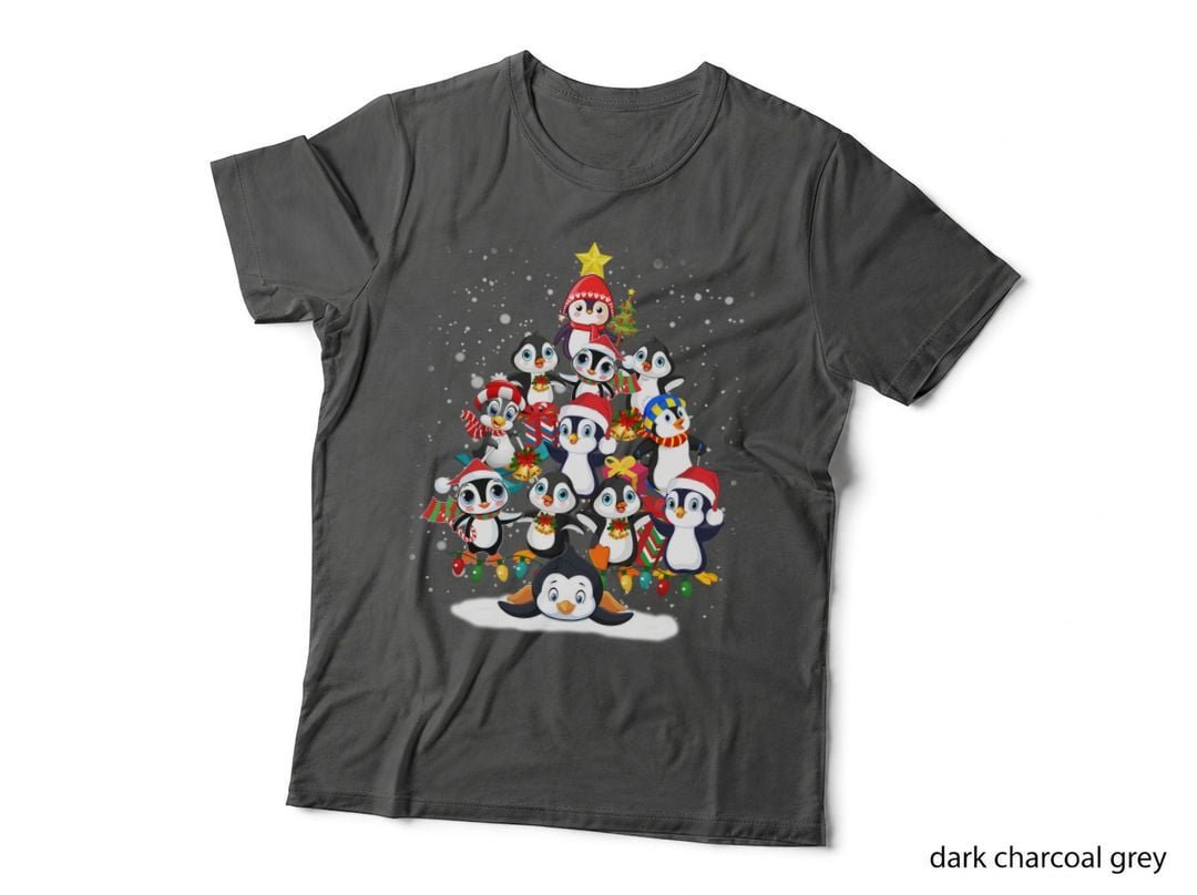 Christmas Penguin T-Shirt, Festive Holiday Print, Pet Lover Apparel