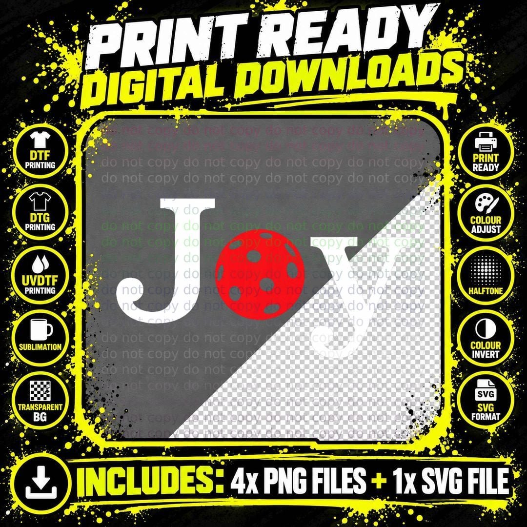 Christmas Pickleball Joy for Pickleball Player T-Shirt Png SVG Digital Bundle