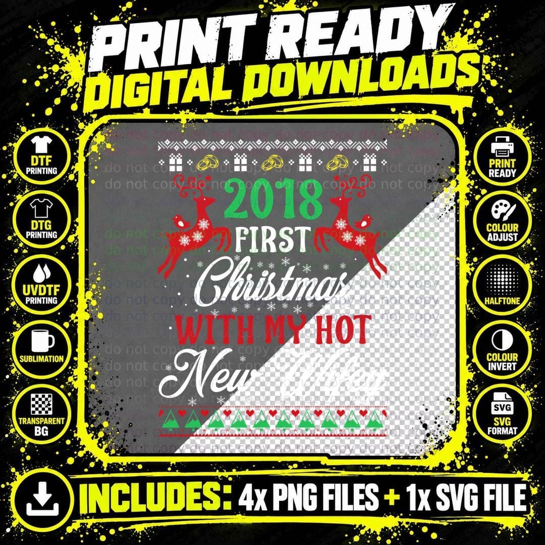 Christmas Reindeer T-Shirt, Festive Holiday Design Png SVG Digital Bundle