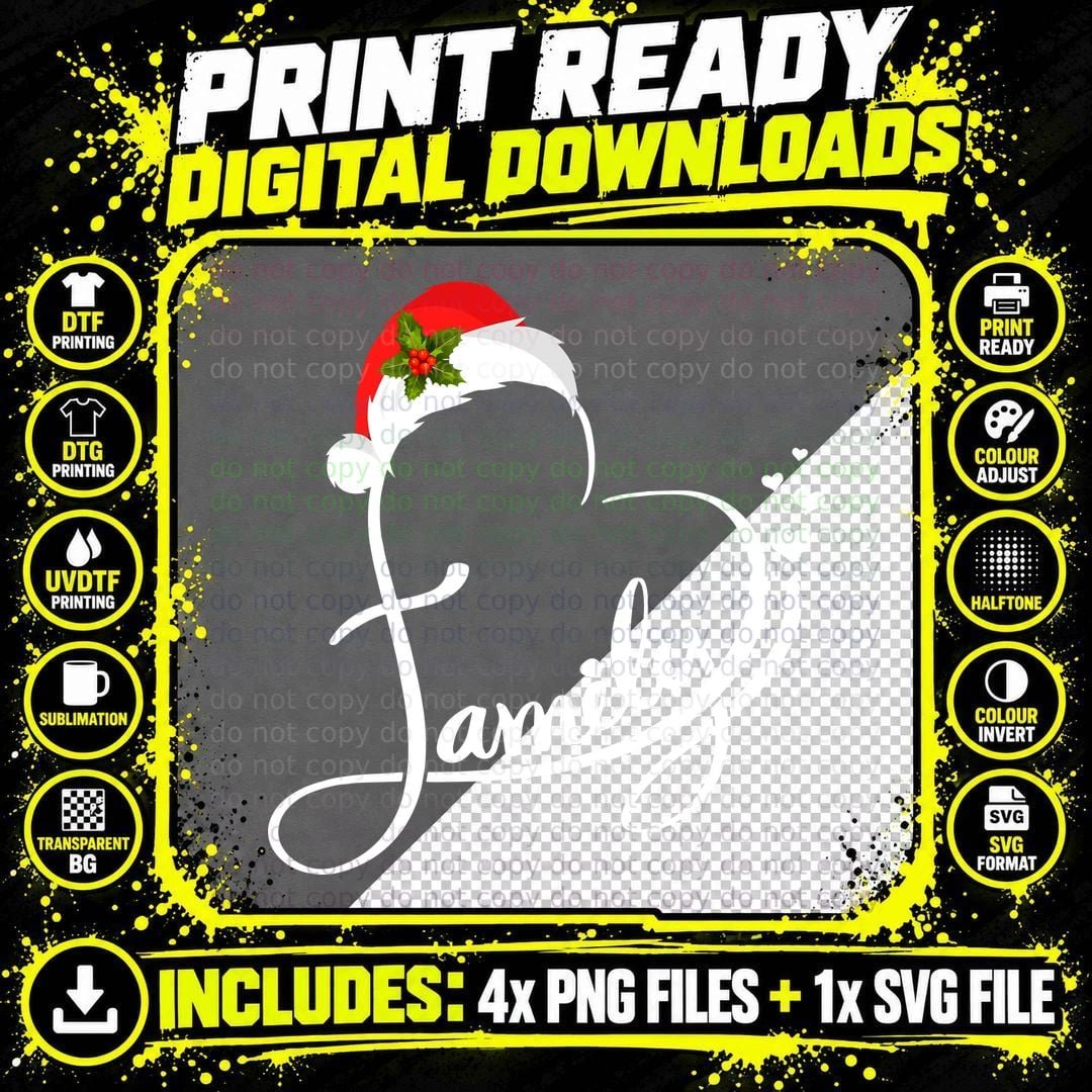 Christmas Santa Hat T-Shirt, Festive Holiday Design Png SVG Digital Bundle