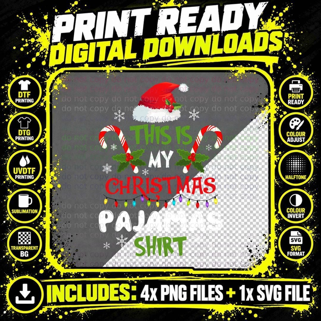 Christmas Santa Hat T-Shirt, Festive Holiday Print Png SVG Digital Bundle