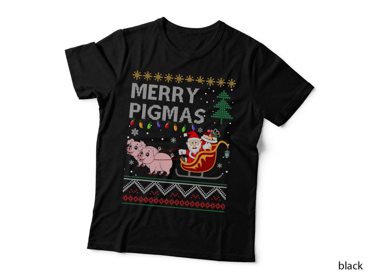 Christmas Santa Sleigh T-Shirt, Festive Holiday Theme, Holiday Gift Idea
